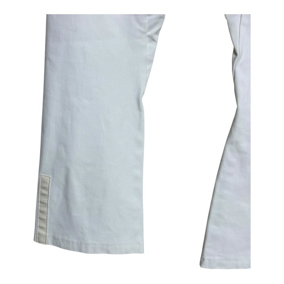 ELAINE KIM Women White Flare Leggings Pants Elastic Waist Stretchy‎ Casual - Picture 3 of 6